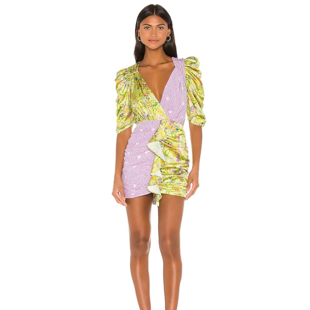 Dubois Mix Print Mini Dress in Freedom FLoral